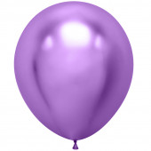 Шар (18''/46 см) Фиолетовый, хром, 10 шт.
