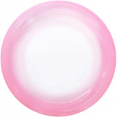 Шар (18''/46 см) Сфера 3D, Deco Bubble, Розовый спектр, Прозрачный, Кристалл, 1 шт. в упак. 