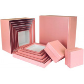 Набор коробок Розовый, Перламутр, 28*28*15 см, 10 шт.