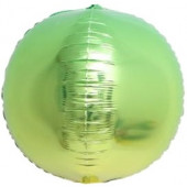 Шар (24''/61 см) Сфера 3D, Светло-зеленый, Градиент, 1 шт. 