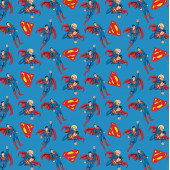 Упаковочная бумага (0,7*1 м) Супермен, Синий, 2 шт.