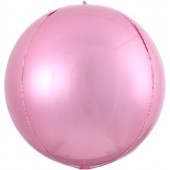 Шар (18''/46 см) Сфера 3D, Розовый, 1 шт. 