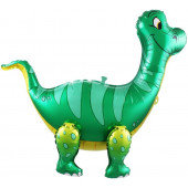 Шар (25''/64 см) Ходячая Фигура, Динозавр Брахиозавр, Зеленый, 1 шт. в упак. 