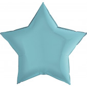 Шар (9''/23 см) Мини-звезда, Голубой, 1 шт. 