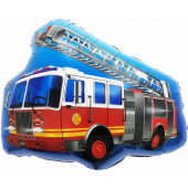 Шар (27''/69 см) Фигура, Пожарная машина с лестницей, 1 шт. 