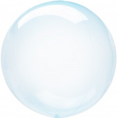 Шар (18''/46 см) Сфера 3D, Deco Bubble, Голубой, Кристалл, 1 шт. 