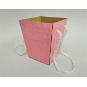Коробка для цветов Кашпо Трапеция, Розовый, 15*12*9 см, 1 шт.