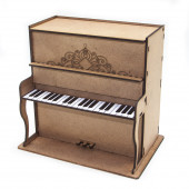 Декоративный ящик Пианино, Дуб, 19*18*8 см, 1 шт.