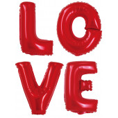 Набор шаров-букв (32''/81 см) LOVE, Красный, 1 шт. в упак. 