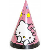 Колпаки Hello Kitty, С Днем Рождения!, Розовый, 6 шт.