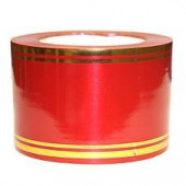 Лента (8 см*50 м) Полоски, Красный, 1 шт.