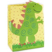 Пакет подарочный 3D, Динозаврик, Зеленый, 23*18*10 см, 1 шт.