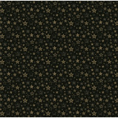 Упаковочная бумага (0,7*1 м) Золотые звезды, Черный, 10 шт.