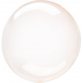 Шар (18''/46 см) Сфера 3D, Deco Bubble, Оранжевый, Кристалл, 1 шт. 