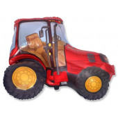 Шар (12''/30 см) Мини-фигура, Трактор, Красный, 1 шт. 