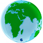 Шар (18''/46 см) Сфера 3D, Планета Земля, 1 шт. 