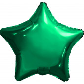 Шар (19''/48 см) Звезда, Зеленый, 1 шт. 