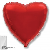 Шар (18''/46 см) Сердце, Красный, 1 шт. в упак. 