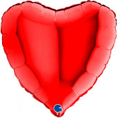 Шар (18''/46 см) Сердце, Красный, 1 шт. 