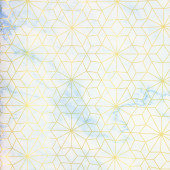 Упаковочная бумага, Крафт (0,7*1 м) Геометрический узор, Нежно-голубой, Металлик, 1 шт.